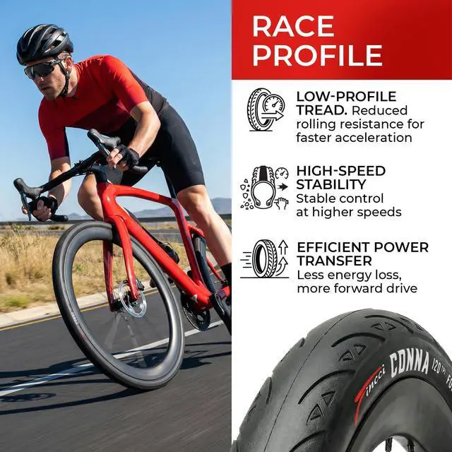 Alt view image 4 of 7 - Road Bike 25-622 700x25c Tire with 700c Bike Tube Presta Valve - Foldable Kevlar 700c Bike Tire with 1 mm Nylon Puncture Resistant, 120 TPI - Accessories for Folding, Carbon, Racing, City Bikes