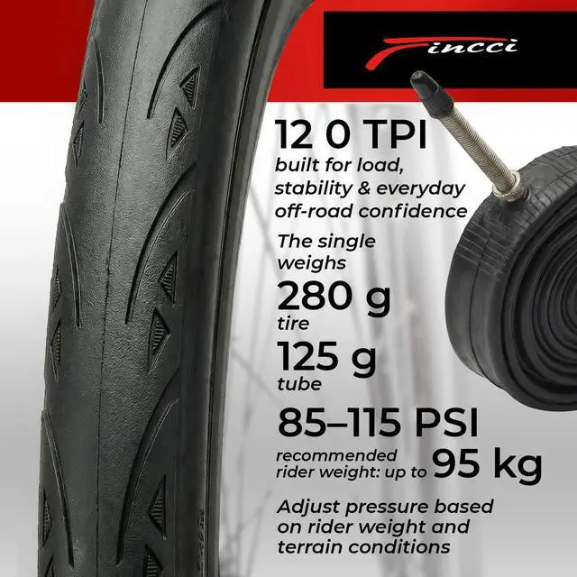 Alt view image 5 of 7 - Road Bike 25-622 700x25c Tire with 700c Bike Tube Presta Valve - Foldable Kevlar 700c Bike Tire with 1 mm Nylon Puncture Resistant, 120 TPI - Accessories for Folding, Carbon, Racing, City Bikes