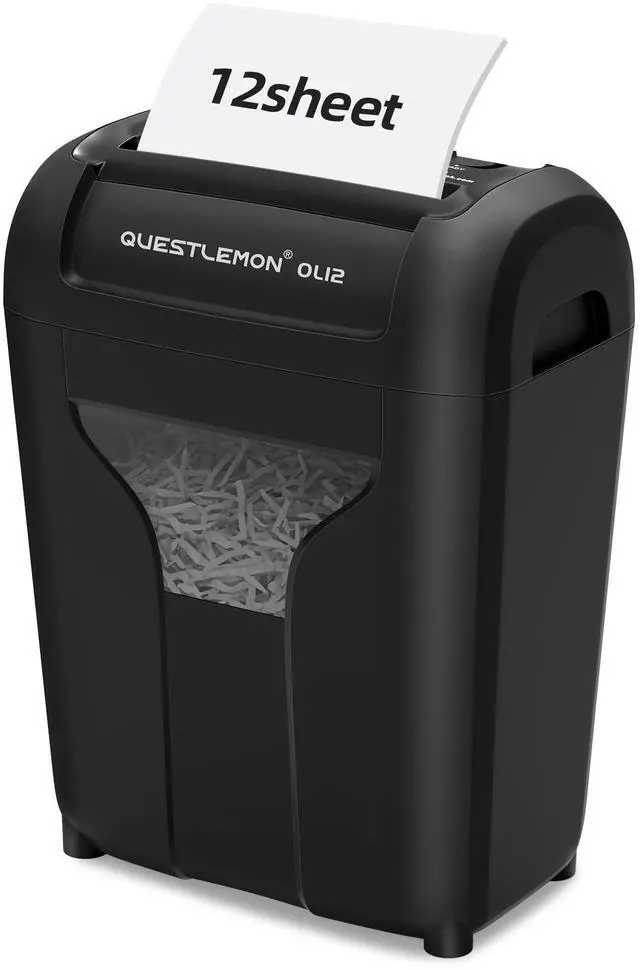 Main image of 12-Sheet Paper Shredder for Home, Quiet Cross Cut Shredders, P-4 Ultra Security, 4.5 Gal Bin, Shred Quietly for Shred for Credit Card, Mail, Staples, <58 dB(OL12)
