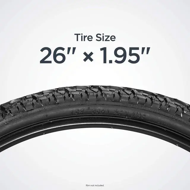 Alt view image 3 of 6 - Replacement Bike Tire, 26" x 1.95" All-Terrain Mountain Bike Tire, Wide & Blocky Knobs, Puncture Guard, Fits Internal Rim Widths 19mm-29mm, PSI Range 40 to 65 (Pack of 2)