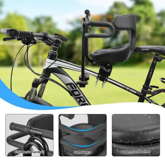 Alt view image 4 of 6 - Kids Bike seat, Kids Front Mounted Bike Seat for Adult Bike