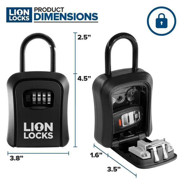 Alt view image 4 of 7 - Lock Box for Keys, 6 Pack Black - Secure Key Safe Solution with Combination Lock for Homes, Real Estate, Businesses, Gyms, Schools