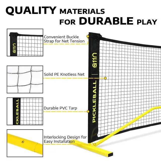 Alt view image 2 of 6 - Designed for All Weather Conditions with Steady Metal Frame and Strong PE Net, Regulation Size Net with Carrying Bag- 22 Wide x 36 Tall, Indoor/Outdoor Use
