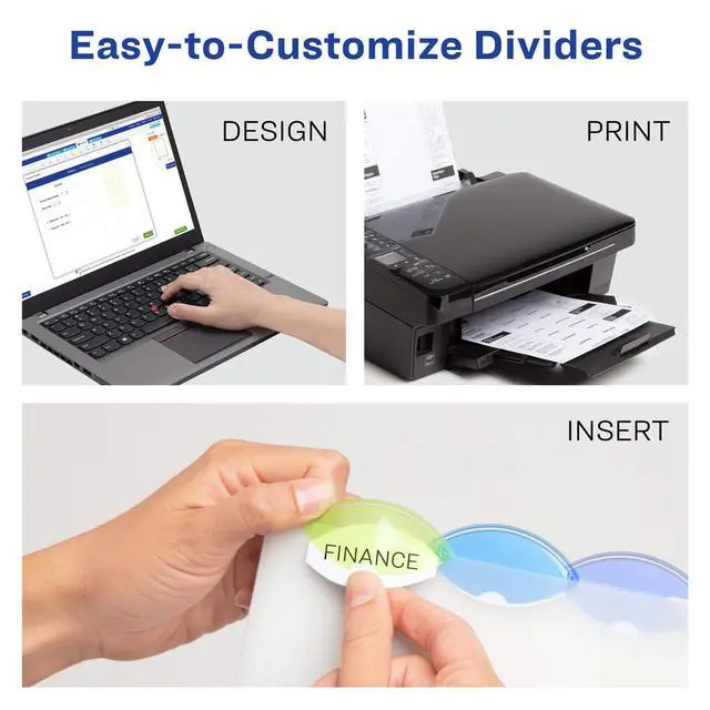 Alt view image 2 of 7 - Insertable Style Edge Plastic Dividers for 3 Ring Binders, 5-Tab Sets, Multicolor, 24 Sets, 120 Divider Tabs (11200)
