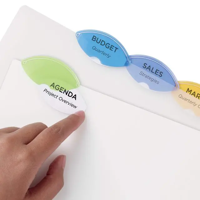 Alt view image 7 of 7 - Insertable Style Edge Plastic Dividers for 3 Ring Binders, 5-Tab Sets, Multicolor, 24 Sets, 120 Divider Tabs (11200)