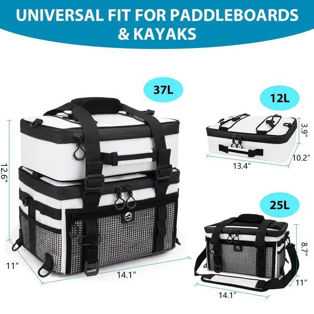 Alt view image 6 of 7 - Paddle Board Cooler, 2-in-1 Double Layer Detachable SUP Deck Bag, Waterproof Paddleboard Cooler Bag Stand Up Paddle Board Accessories for Inflatable SUP, Kayak, Boat & Beach