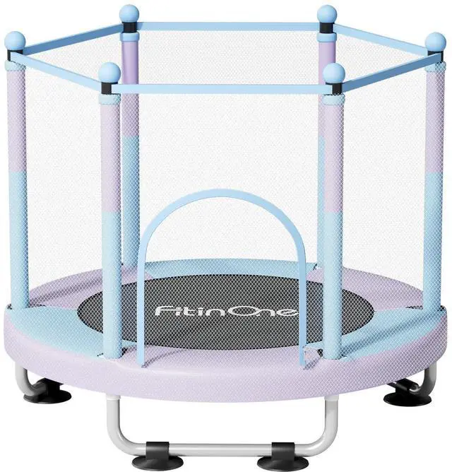 Main image of Trampoline for Kids, 5 FT Indoor & Outdoor Toddler Trampoline with Safety Enclosure Net, Birthday Gifts for Kids, Gifts for Boy and Girl, Age 3-8