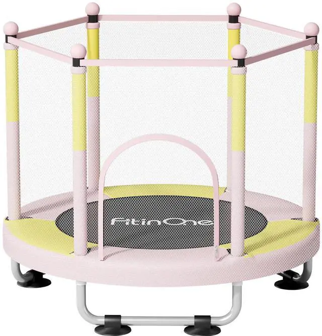 Main image of Trampoline for Kids, 5 FT Indoor & Outdoor Toddler Trampoline with Safety Enclosure Net, Birthday Gifts for Kids, Gifts for Boy and Girl, Age 3-8