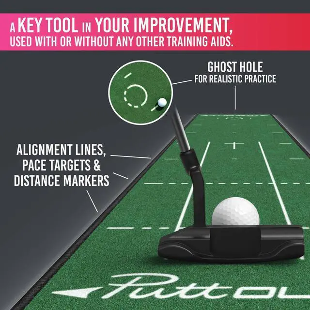Alt view image 5 of 7 - Medium Putting Mat - Perfect Your Golf Putting (7.9ft x 1.6ft)(Green)