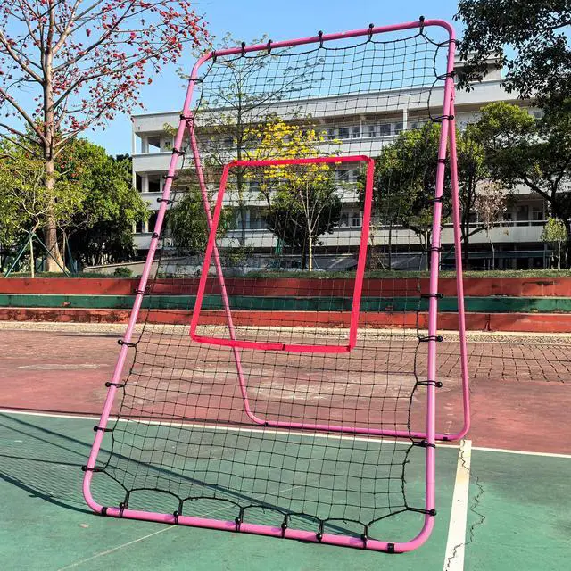 Alt view image 2 of 7 - 6-Angle Adjustable Volleyball Rebounder Net 7x4 ft with PU Volleyball and Stakes - Bounce Back Training Equipment for Practicing Volleying, Bumping, Spiking, Easy Set Up & Steady for Multi Sports
