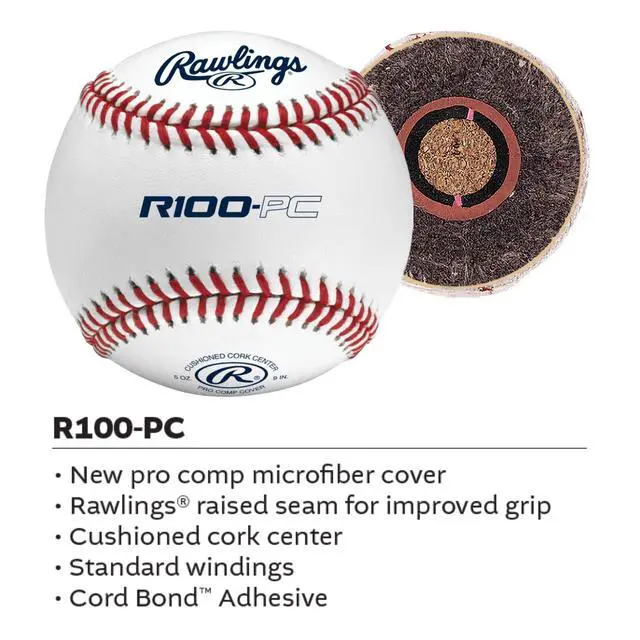 Alt view image 2 of 4 - Pro Comp Practice Baseballs | Collegiate / High School / Travel | Flat & Raised Seam Options | 12 Count