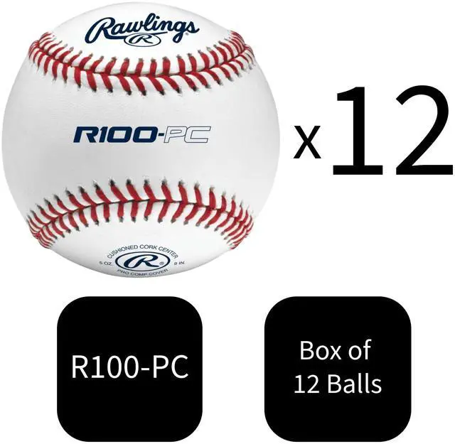 Alt view image 3 of 4 - Pro Comp Practice Baseballs | Collegiate / High School / Travel | Flat & Raised Seam Options | 12 Count