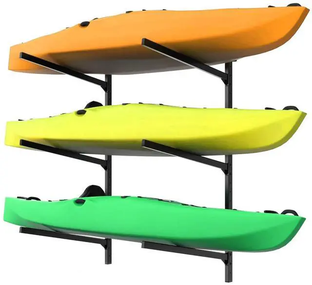 Main image of Heavy Duty Wall Mounted Kayak Storage Rack for Garage, Adjustable Kayak Hangers for Wall, Holds Up to 220 lbs