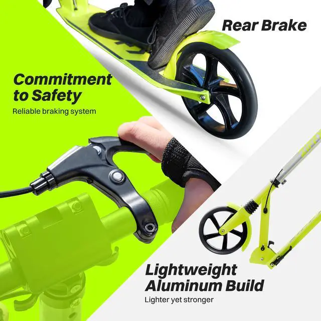 Alt view image 2 of 7 - JOVA Scooter for Kids with Hand Brake, Foldable Kick Scooter for Ages 6-12, Lightweight Scooter for Boys with 4 Adjustable Heights, ABEC9 Bearings, Supports Up to 220 lbs