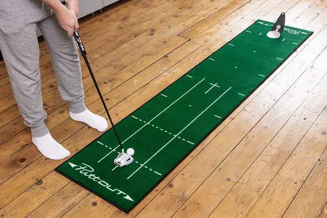 Alt view image 2 of 7 - Medium Putting Mat - Perfect Your Golf Putting (7.9ft x 1.6ft)(Green)