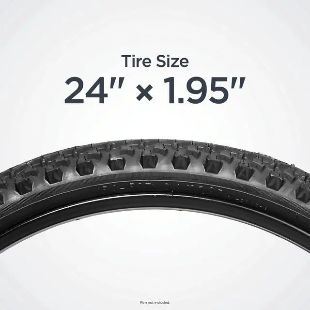 Alt view image 4 of 7 - Replacement Bike Tire, 24" x 1.95" Mountain Bike Tire, Wide & Blocky Knobs, Puncture Guard, Fits Internal Rim Widths 19mm-29mm, PSI Range 35 to 65 (Pack of 2)