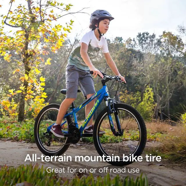Alt view image 6 of 7 - Replacement Bike Tire, 24" x 1.95" Mountain Bike Tire, Wide & Blocky Knobs, Puncture Guard, Fits Internal Rim Widths 19mm-29mm, PSI Range 35 to 65 (Pack of 2)