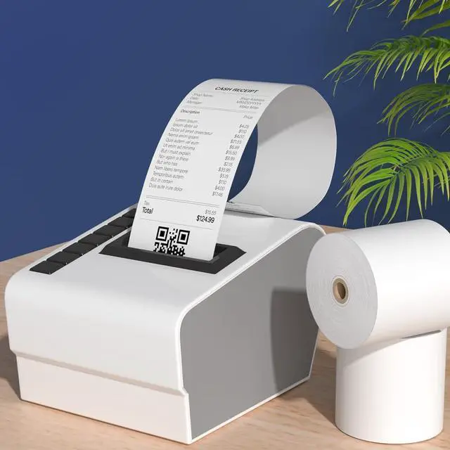 Alt view image 5 of 6 - 30 Rolls 3 1/8 x 230 Thermal Paper Receipt Rolls 55 GSM Premium Quality Thick paper For POS Cash Register BPA Free