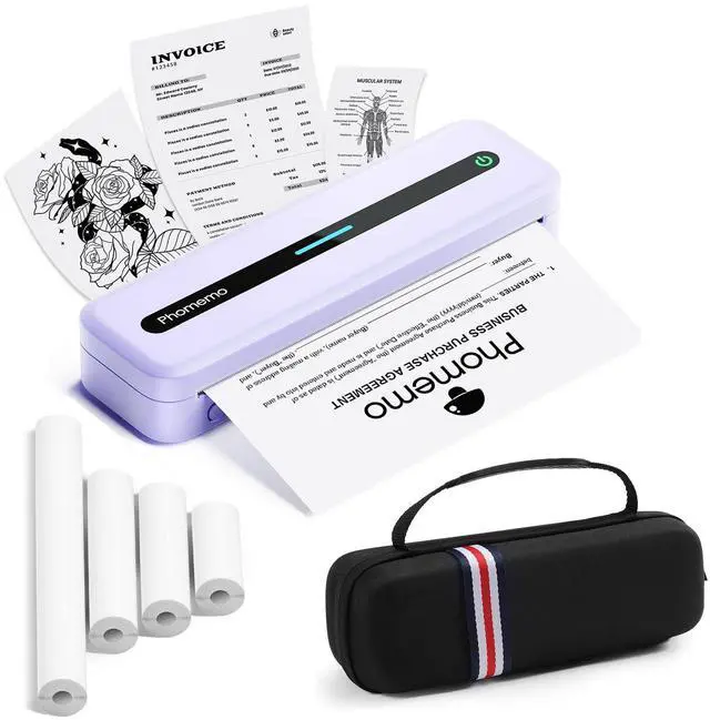 Main image of Portable Thermal Printer, Bluetooth Portable Printers Wireless for Travel, M832 Inkless Mobile Printer for Phone Laptop, Support 8.5''x11''/A4/4.33''/3.15''/2.08'' Thermal Paper, with Case