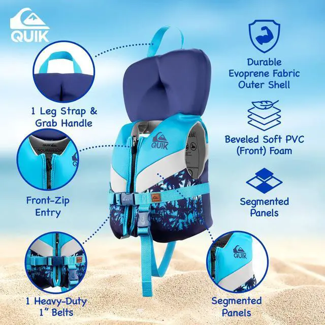 Alt view image 3 of 4 - Life Jacket for Youth/Kids/Toddler, USCG and Transport Canada Approved Type III PFD, Durable UV Resistant Life Vest with Saferty Strap, for Boating Kayaking Waterskiing Rafting Watersports
