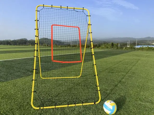 Alt view image 2 of 7 - 6-Angle Adjustable Volleyball Rebounder Net 7x4 ft with PU Volleyball and Stakes - Bounce Back Training Equipment for Practicing Volleying, Bumping, Spiking, Easy Set Up & Steady for Multi Sports