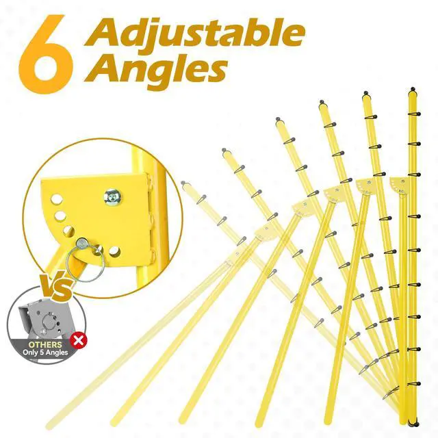 Alt view image 4 of 7 - 6-Angle Adjustable Volleyball Rebounder Net 7x4 ft with PU Volleyball and Stakes - Bounce Back Training Equipment for Practicing Volleying, Bumping, Spiking, Easy Set Up & Steady for Multi Sports