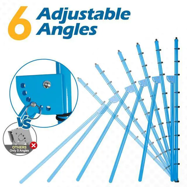 Alt view image 4 of 7 - 6-Angle Adjustable Volleyball Rebounder Net 7x4 ft with PU Volleyball and Stakes - Bounce Back Training Equipment for Practicing Volleying, Bumping, Spiking, Easy Set Up & Steady for Multi Sports