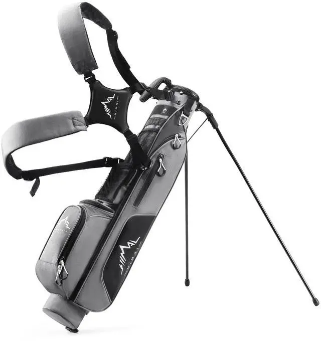 Main image of Small Par 3 Golf Stand Bag - Lightweight for Pitch & Putt | Par 3 & Driving Range, Holds 4-6 Clubs, 2-Way Dividers, Dual Shoulder Straps, Cooler Pocket, Dust Cover, Stable Stand
