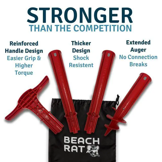 Alt view image 3 of 5 - Force Anchor & Storage Bag - 4ft Jet Ski Anchor/Boat Anchor/Kayak Anchor for Shallow Water and Sandbar - High Strength Plastic Pole Boat Accessory - Sand Bar Anchor Kit Case