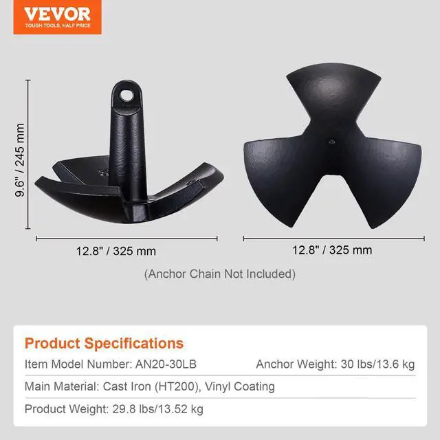 Alt view image 7 of 7 - Delta Style Boat Anchor
