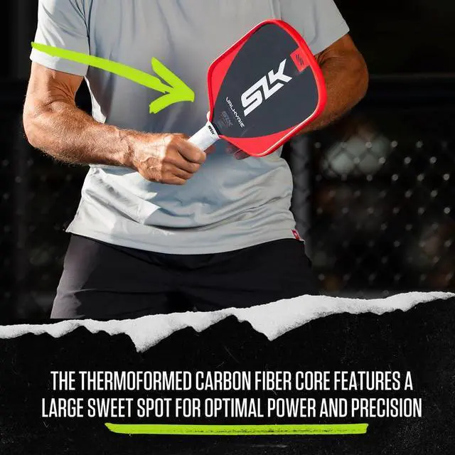 Alt view image 4 of 7 - SLK Valkyrie Pickleball Paddles | Widebody Beginner Paddles | A beginner-friendly pickleball racket built for all-court control and easy-to-use performance, with Fiberflex Fiberglass