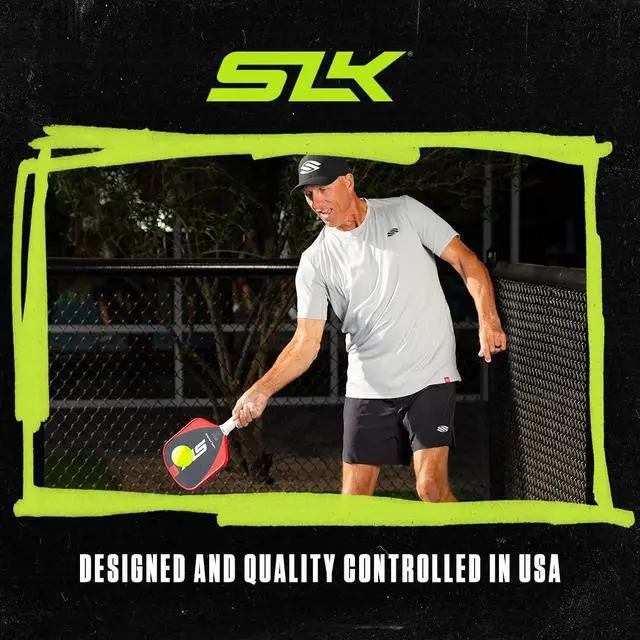 Alt view image 7 of 7 - SLK Valkyrie Pickleball Paddles | Widebody Beginner Paddles | A beginner-friendly pickleball racket built for all-court control and easy-to-use performance, with Fiberflex Fiberglass