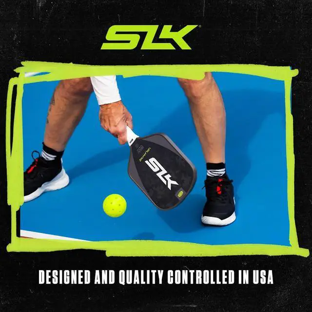 Alt view image 7 of 7 - SLK Valkyrie Pickleball Paddles | Widebody Beginner Paddles | A beginner-friendly pickleball racket built for all-court control and easy-to-use performance, with Fiberflex Fiberglass