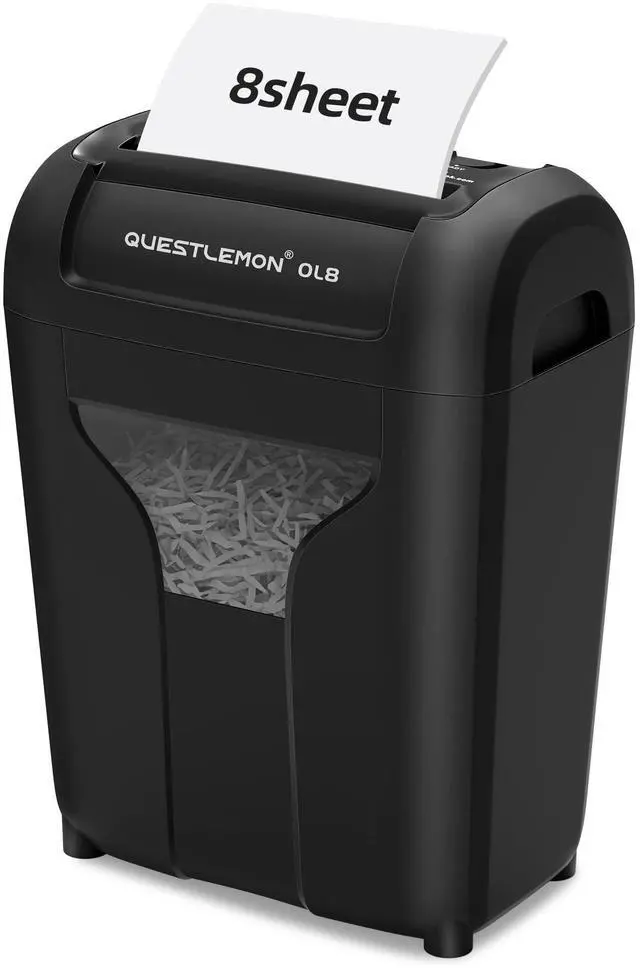 Main image of 8-Sheet Paper Shredder for Home, Quiet Cross Cut Shredders, P-4 Ultra Security, 4 Gal Bin, Shred Quietly for Shred for Credit Card, Mail, Staples, <58 dB(OL8)