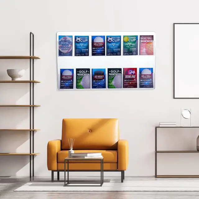 Alt view image 6 of 7 - 2 Pack Acrylic Brochure Pamphlet Holder Wall Mount Clear Brochure Display Holder Plastic Trifold Flyer Rack Literature Storage Rack for Offices Waiting Room (12 Pockets, 25 x 15 Inch)