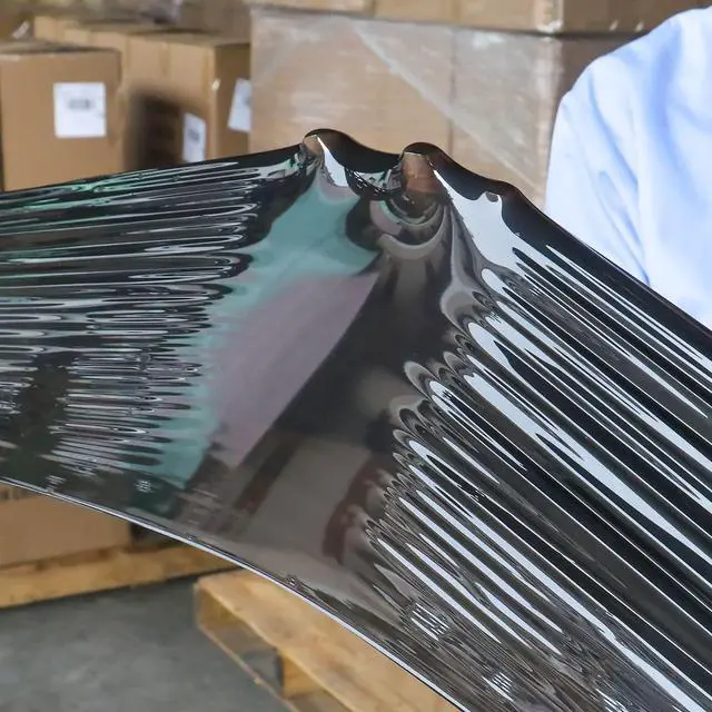 Alt view image 7 of 7 - Black Stretch Wrap Industrial Strength with Plastic Handle 18" x 1000 Feet 80 Gauge 4 Pack, Black Shrink Wrap, Self-Adhering Black Plastic Wrap for Shipping, Moving