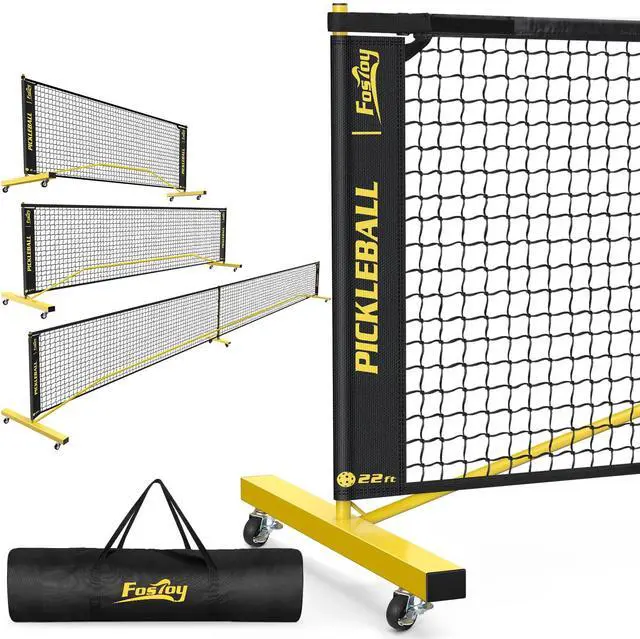 Main image of Portable 3in1 Pickleball Net with Wheels Carry Bag- 3 Size Options | Pickleball Set Designed for All Weather Conditions, Steady Metal Frame & Take-Down for Practice & Games