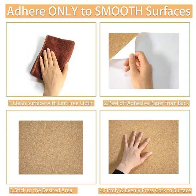 Alt view image 7 of 7 - Cork Board Tiles 12"x12" - 1/2 Inch Thick, 12 Pack | Self-Adhesive Square Bulletin Boards with 100 Push Pins for Photo Walls, Office Notes and Dorm Decor