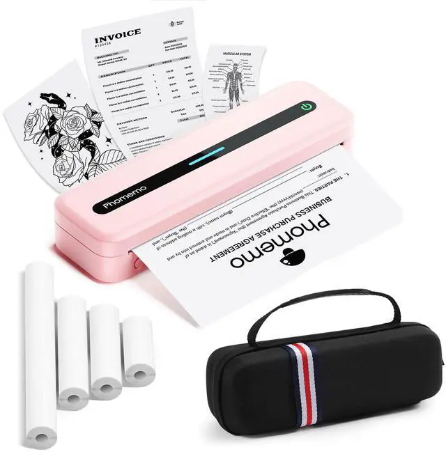 Main image of M832 Portable Printers Wireless for Travel, Bluetooth Inkless Thermal Printer, Support 8.5"x11"/A4/4.33"/3.15"/2.08" Thermal Paper, Compatible with iPhone Laptop for Office School Home Use