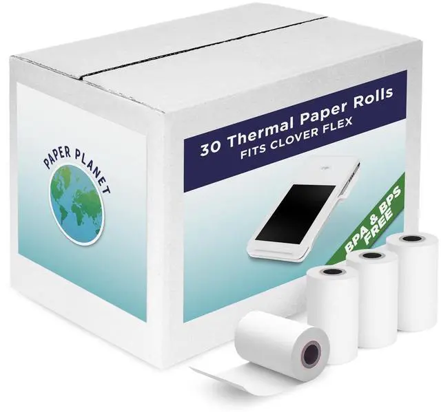 Main image of Phenol-Free Thermal Paper for Clover Flex | 30 Rolls