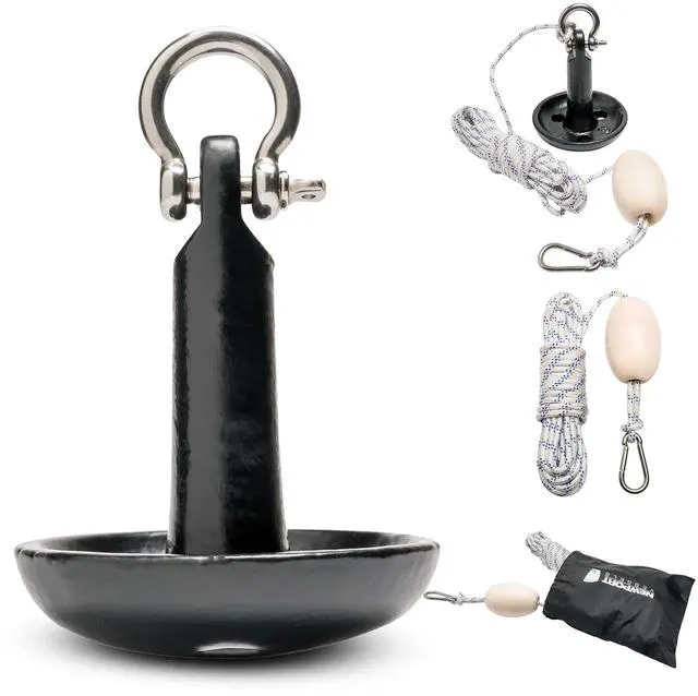 Main image of Newport Premium 15lb Mushroom Anchor Kit w/Bag, Rope, Buoy, & Stainless Hardware