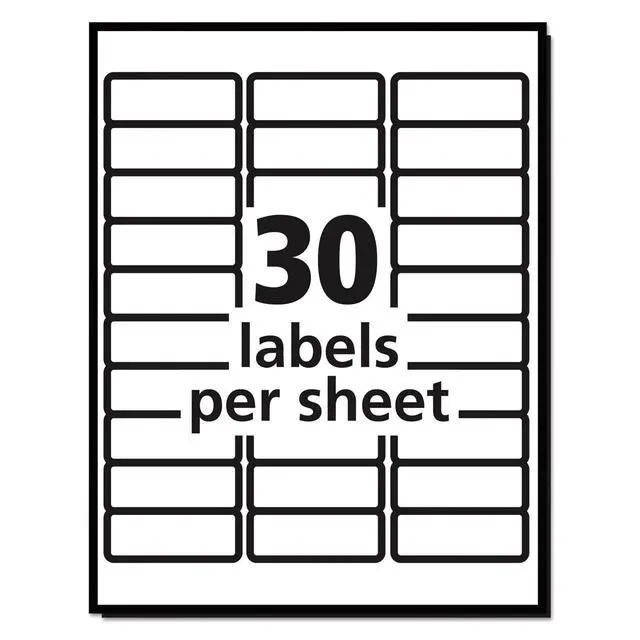 Alt view image 5 of 7 - Easy Peel White Mailing Labels for Laser Printers, 1 x 2.62 Inch, Box of 3000 Labels (5160), 2-Pack