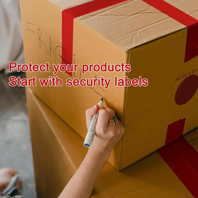 Alt view image 4 of 5 - Tamper Tape Red 6 Pack Tamper Evident Security Seals Tape, Transfer Tamper Proof Security Void Tapes (Red, 1.88 inch x 55 Yards)
