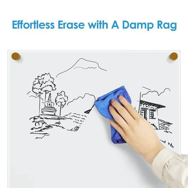 Alt view image 6 of 7 - Large Acrylic Dry Erase Board for Wall, 36" x 24"