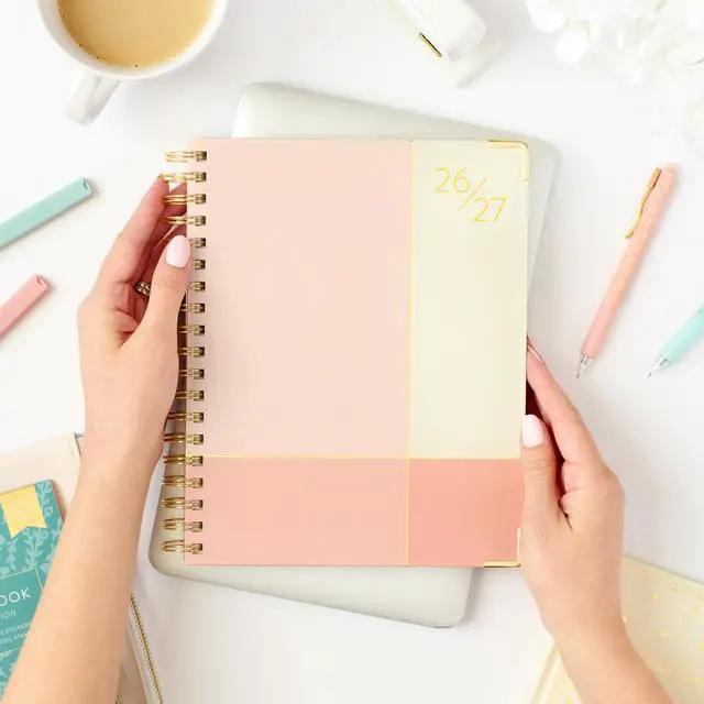 Alt view image 3 of 7 - Work Planner 2026-2027 | 12-Month Weekly Calendar (Start Monday) | Vertical Weekly Layout | Monthly Review | Budget & Goal Tracker | Customizable Routine & Goals Checklists
