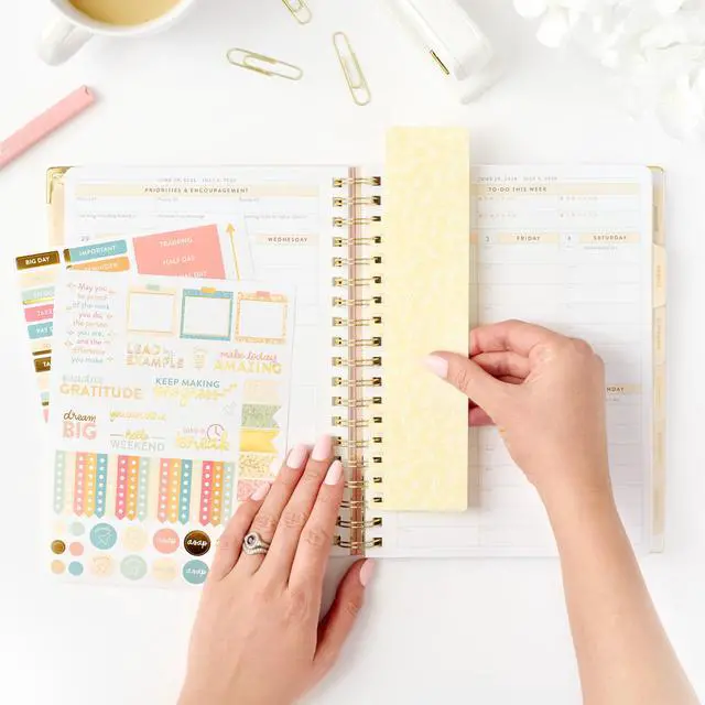 Alt view image 7 of 7 - Work Planner 2026-2027 | 12-Month Weekly Calendar (Start Monday) | Vertical Weekly Layout | Monthly Review | Budget & Goal Tracker | Customizable Routine & Goals Checklists
