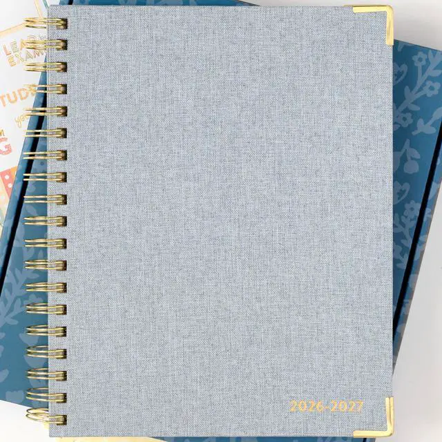 Main image of Work Planner 2026-2027 | 12-Month Weekly Calendar (Start Monday) | Vertical Weekly Layout | Monthly Review | Budget & Goal Tracker | Customizable Routine & Goals Checklists
