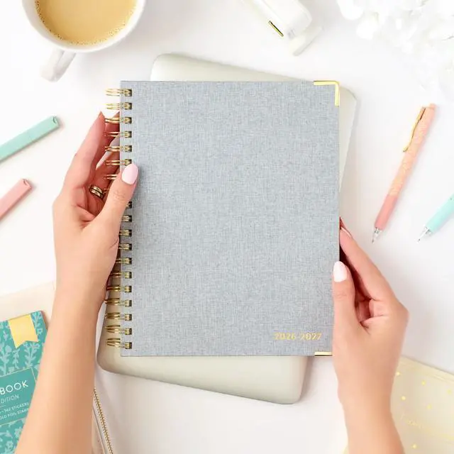 Alt view image 3 of 7 - Work Planner 2026-2027 | 12-Month Weekly Calendar (Start Monday) | Vertical Weekly Layout | Monthly Review | Budget & Goal Tracker | Customizable Routine & Goals Checklists