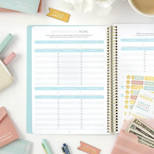 Alt view image 6 of 7 - PPP Money Planner | 10 Cash Budget Envelopes | Budget Planner | Annual & Monthly Financial Worksheet, Expense, Saving & Debt Reduction Pages | Stickers | Long-Term Financial Goals | Spend Ledger