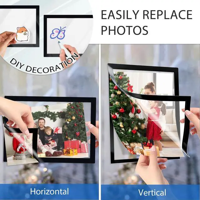 Alt view image 5 of 7 - Magnetic Sign Holder 8.5 x 11, 60 PCS Self Adhesive Magnetic Frame | Strong Self-Adhesive Backing, Effective Paper Protection, Clear Display Effect, Easily Replacement for Document Poster Notice
